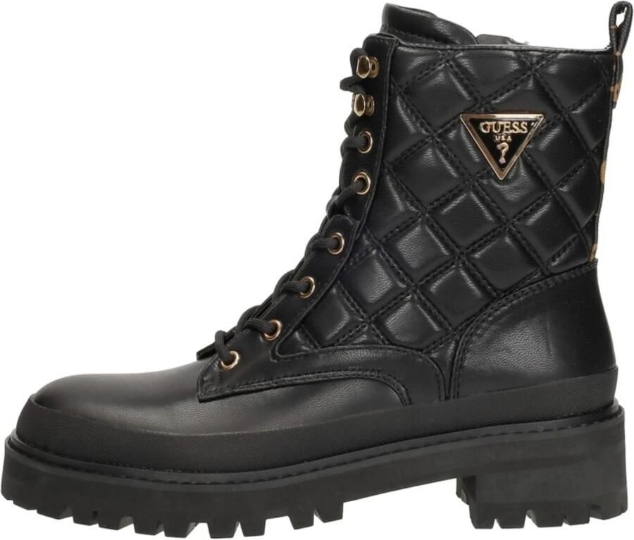 GUESS Badae Legerkisten Gewatteerd Dames Boots Zwart