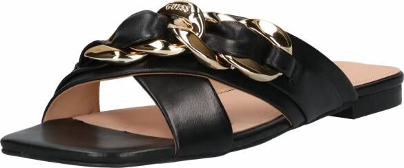 Guess Stijlvolle Leren Slipper met Vierkante Neus Black Dames - Foto 10