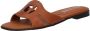 GUESS Ciella dames leren slip-on teenslippers comfortabel bruin - Thumbnail 2