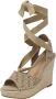 GUESS Bruin Tinten Halona Espadrilles Met Sleehak Dames Beige - Thumbnail 4