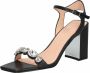 Guess Kaiha TC 105 Zwarte Suède Strass Sandalen Black Dames - Thumbnail 4