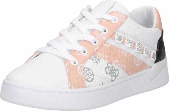Guess Dames Roxo Lage Sneaker in Wit Roze Ecopelle Meerkleurig Dames - Foto 5