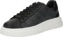 Guess Zwarte leren sneakers Elba model Black Dames - Thumbnail 3