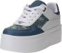 GUESS Ridgee2 Sneaker Dames Blauw - Thumbnail 3