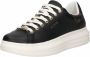 Guess Dames Sneakers Vibo van leer zwart bruin Wit Dames - Thumbnail 5
