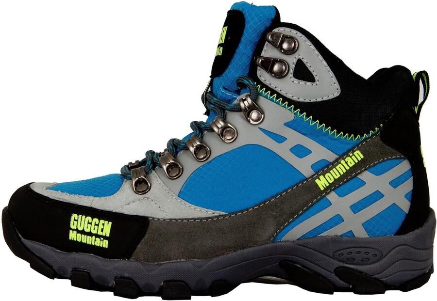 Guggen Mountain Veterlaarzen 'M011' blauw neongeel lichtgrijs zwart