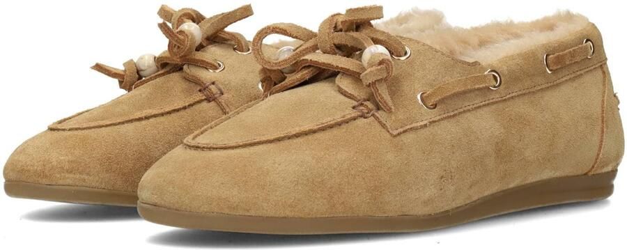 Haboob Vita gevoerde suède bootschoenen camel - Foto 6