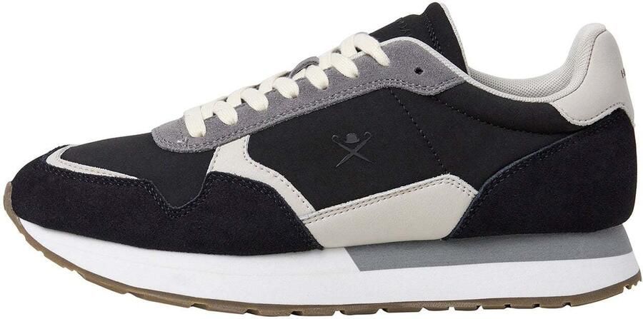 Hackett London Sneakers laag 'Vector Device' grijs zwart wit