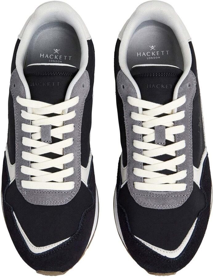 Hackett London Sneakers laag 'Vector Device' grijs zwart wit - Foto 2