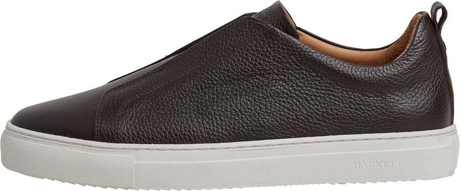 Hackett London Sneakers laag ' VISION PEBBLE ' chocoladebruin