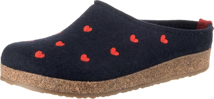 Haflinger Klompen CUORICINI MITTLEBLAU WOLLFILZ CALZ G
