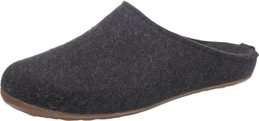 Haflinger Everest Fundus instap pantoffel donkergrijs - Vilt comfortabel antislip - Foto 2