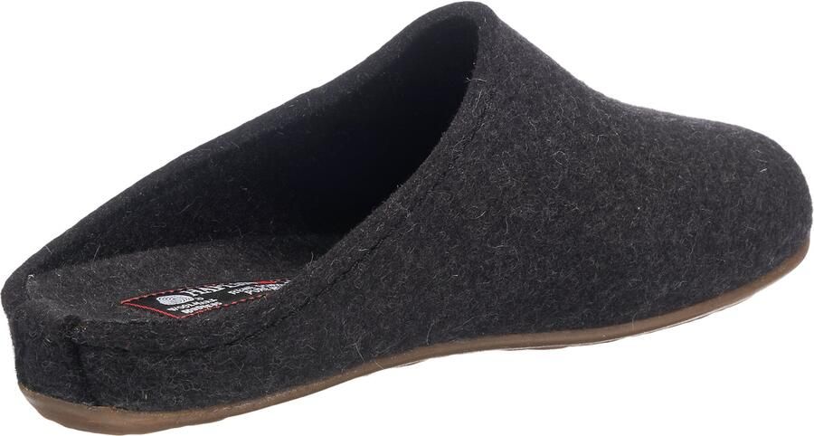 Haflinger Everest Fundus instap pantoffel donkergrijs - Vilt comfortabel antislip - Foto 5