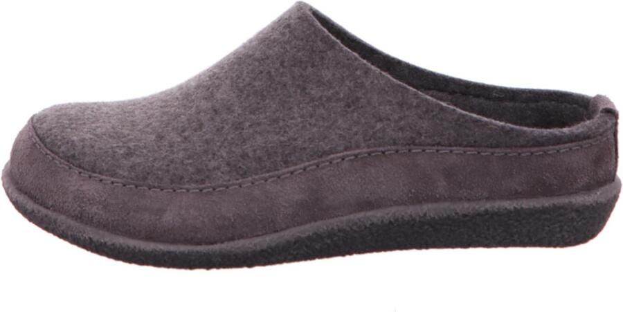 Haflinger Blizzard Skane 004 Anthrazit Pantoffels Open Sloffen Grijs Vilt en Suede Heren Grijs - Foto 6