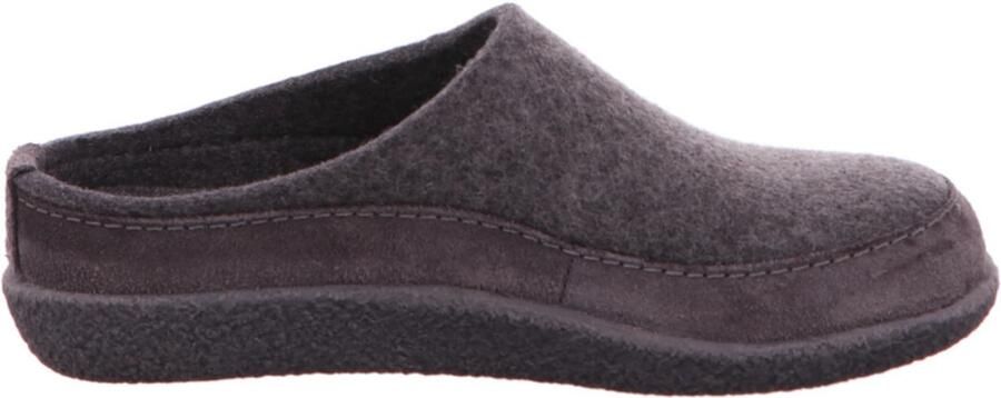 Haflinger Blizzard Skane 004 Anthrazit Pantoffels Open Sloffen Grijs Vilt en Suede Heren Grijs - Foto 9