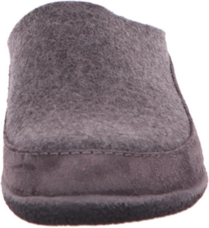 Haflinger Blizzard Skane 004 Anthrazit Pantoffels Open Sloffen Grijs Vilt en Suede Heren Grijs - Foto 8