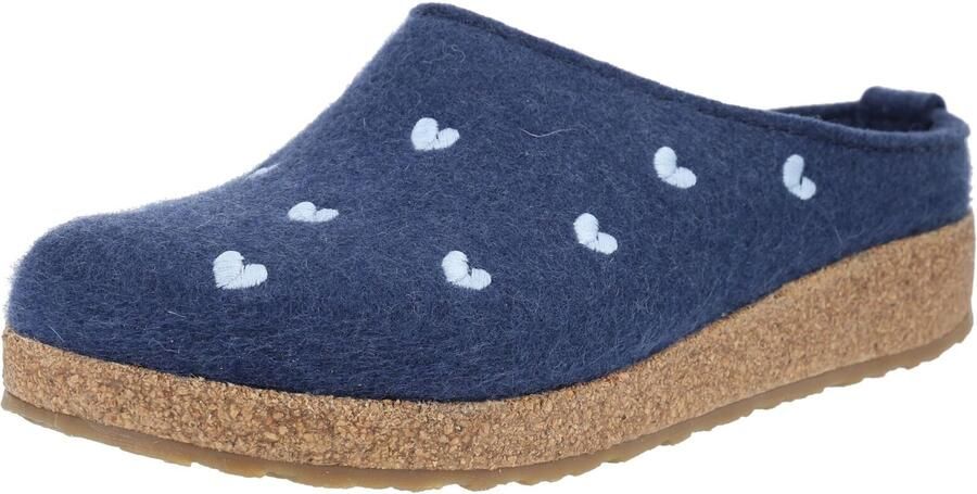 Haflinger Women's Grizzly Cuoricini Pantoffels blauw - Foto 6