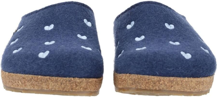 Haflinger Women's Grizzly Cuoricini Pantoffels blauw - Foto 3