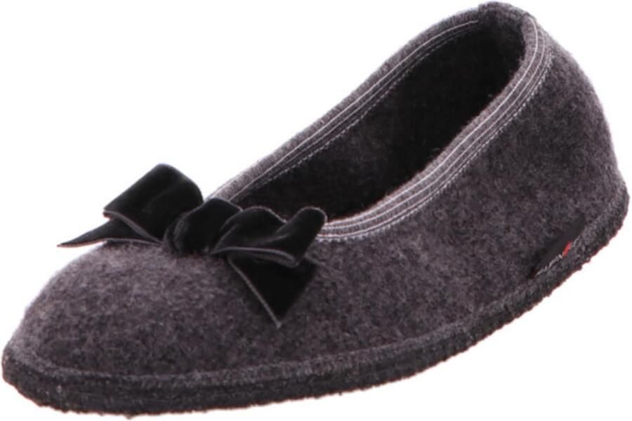 Haflinger Grijze Damesslippers Warm en Comfortabel