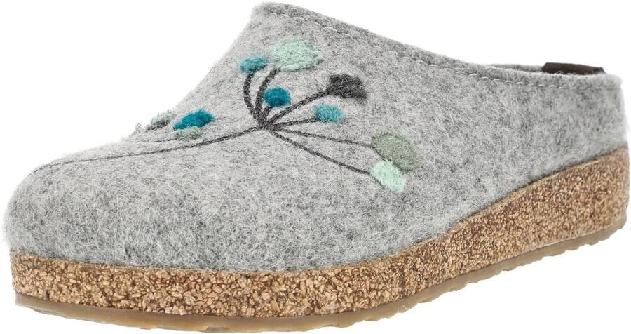 Haflinger Everest Foc Anthrazit Pantoffels Dichte Sloffen Grijs Vilt Dames Grijs - Foto 6