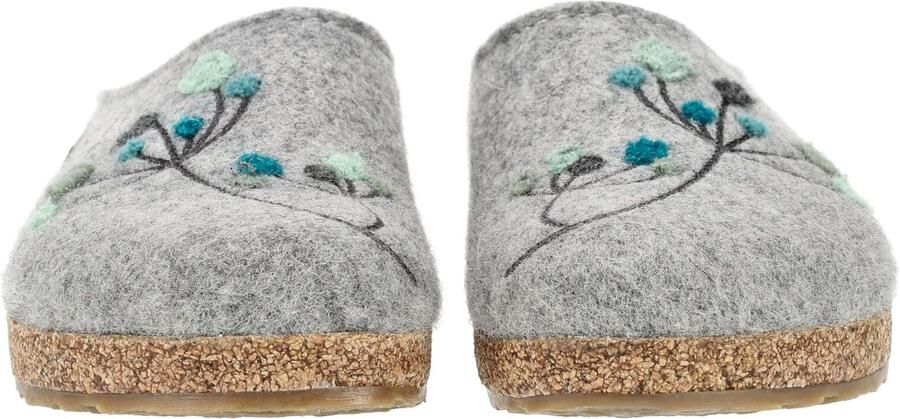 Haflinger Everest Foc Anthrazit Pantoffels Dichte Sloffen Grijs Vilt Dames Grijs - Foto 9