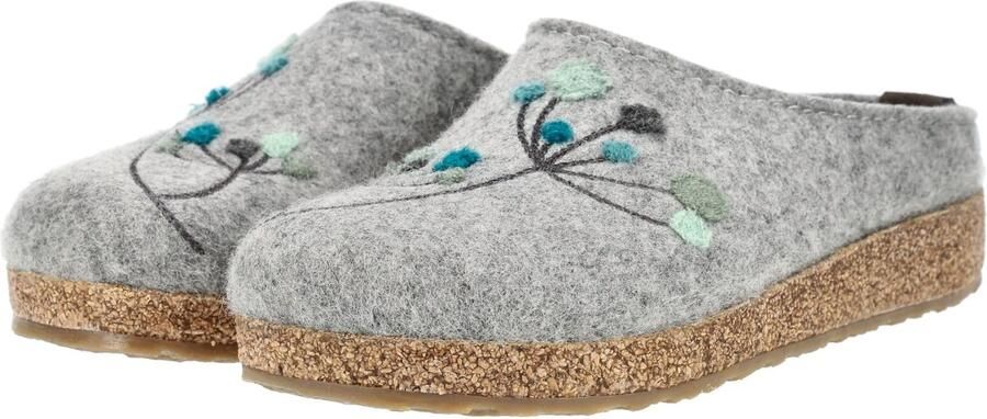 Haflinger Everest Foc Anthrazit Pantoffels Dichte Sloffen Grijs Vilt Dames Grijs - Foto 10