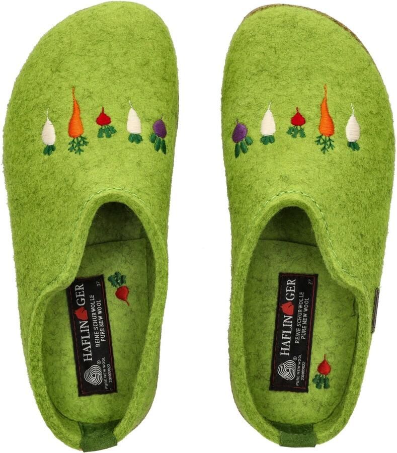 HAFLINGER Huisschoenen groen appel rood wit - Foto 2