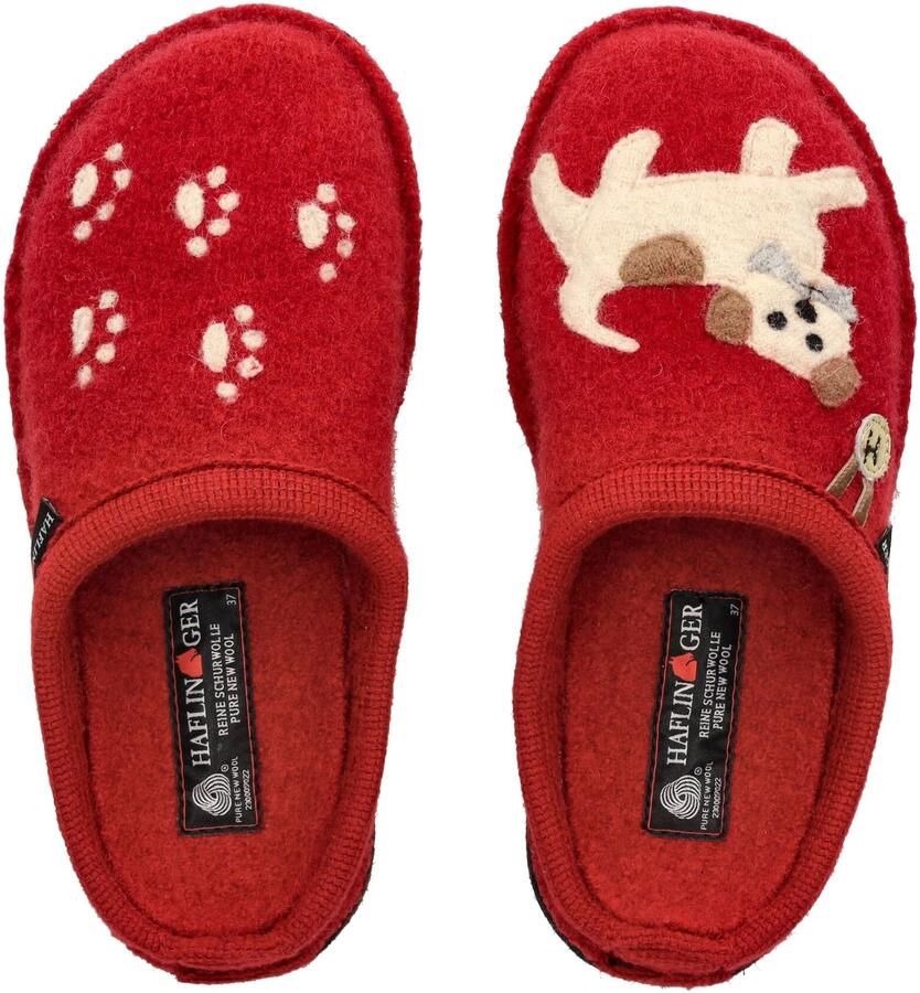 HAFLINGER Huisschoenen rood wit - Foto 2