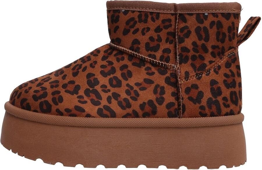 Hailys Boots kastanjebruin cognac zwart
