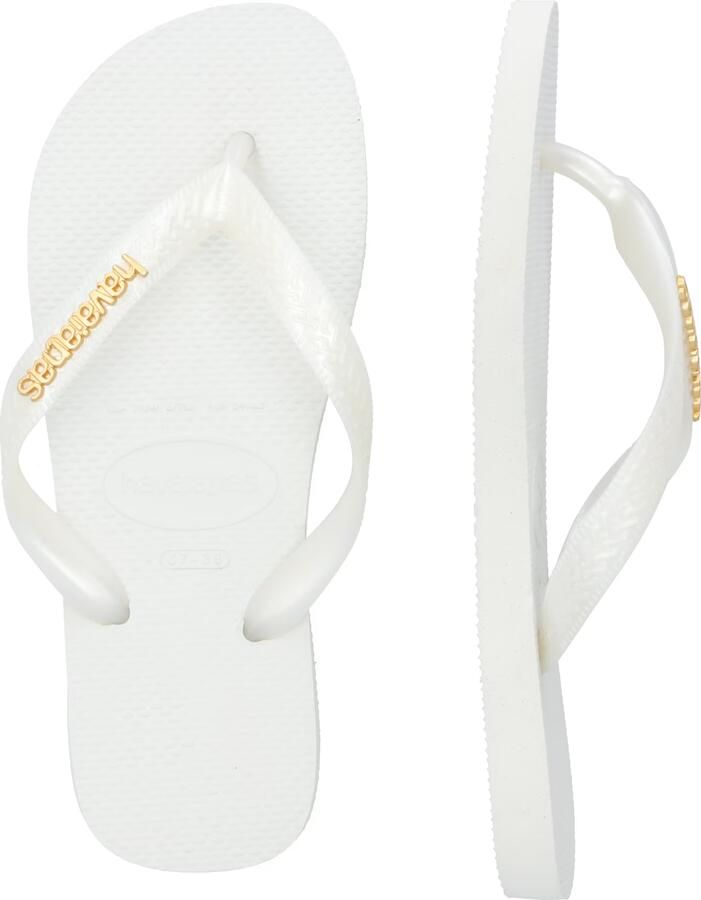 Havaianas Top Logo Metallic Teenslippers met Logo Embleem 41 42 Wit - Foto 4