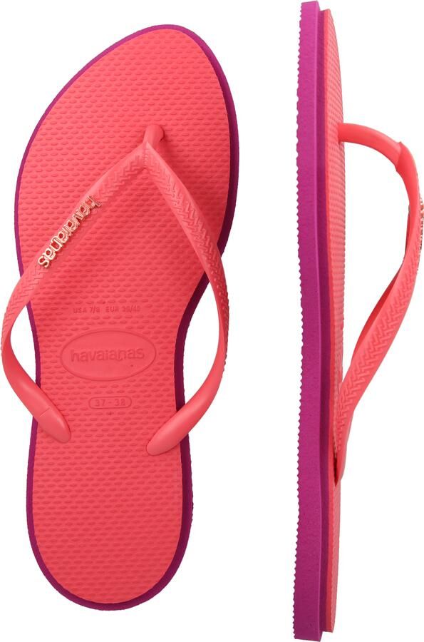 Havaianas HAV. SLIM POINT Roze GUM TROPICAL CORAL Dames Slippers Roze gum tropical coral - Foto 3