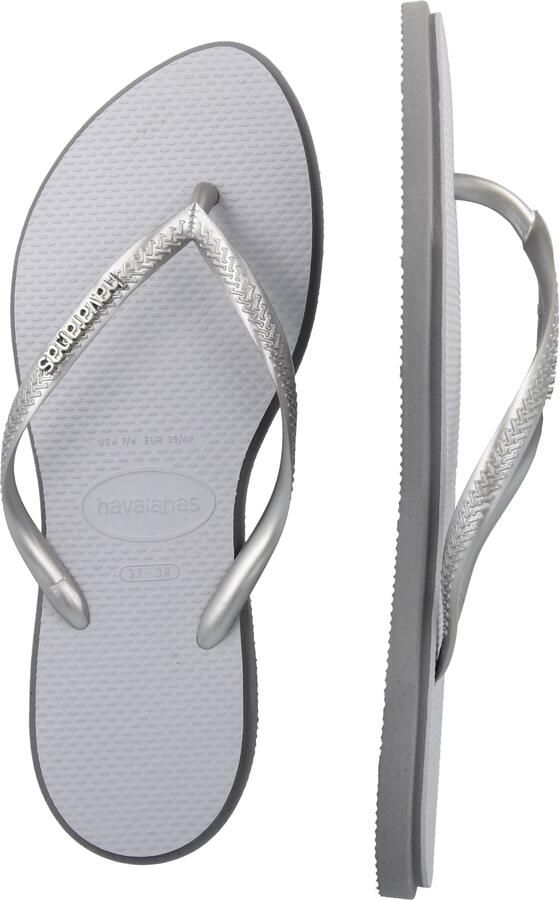 HAVAIANAS Teenslippers Dames Slim Point Maat: 37 38 Materiaal: Rubber Kleur: Zilver - Foto 7