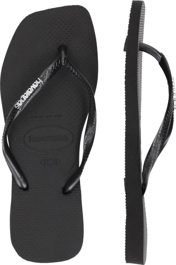 Havaianas Women's Slim Square Logo Metallic Sandalen zwart - Foto 8