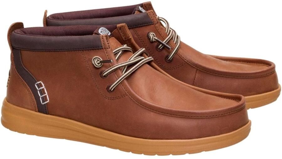 HEY DUDE Chukka Boots 'Wally Mid GripR Leather' bruin - Foto 7