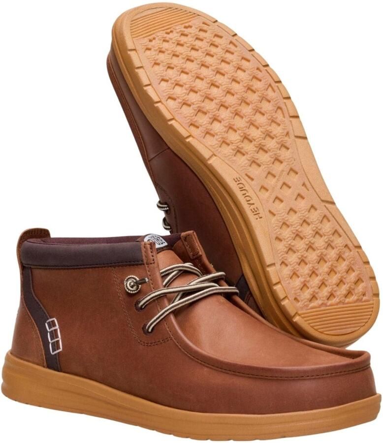 HEY DUDE Chukka Boots 'Wally Mid GripR Leather' bruin - Foto 4