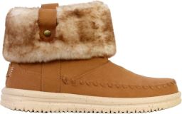 HEYDUDE Camden Cuff Classic Cozy Dames Boots Cognac