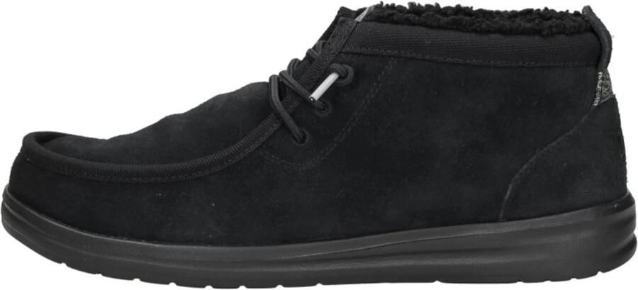 HEYDUDE Wally Mid Gripr Warmth Heren Schoenen Zwart Suède Foot Locker - Foto 2