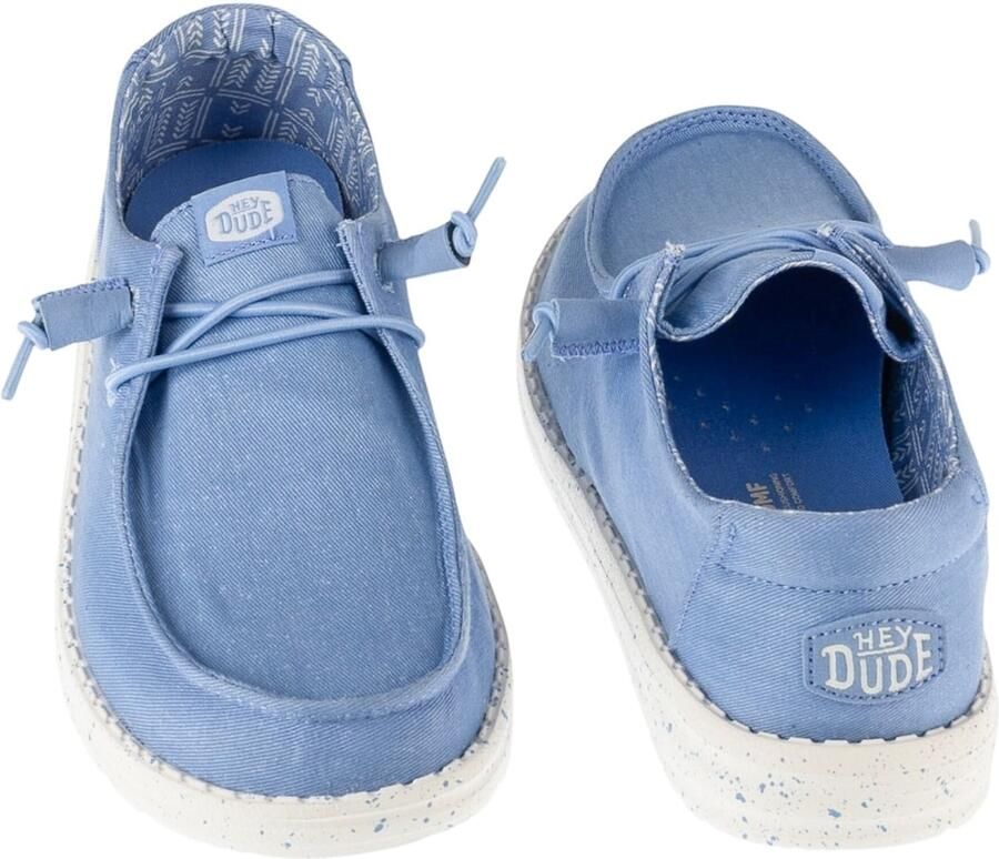 HEYDUDE Wendy Stretch Canvas Dames Instappers Hydrangea Blue - Foto 4