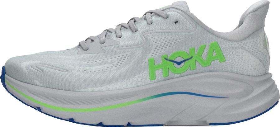 HOKA Loopschoen 'Clifton 10' navy lichtgrijs neongroen - Foto 3
