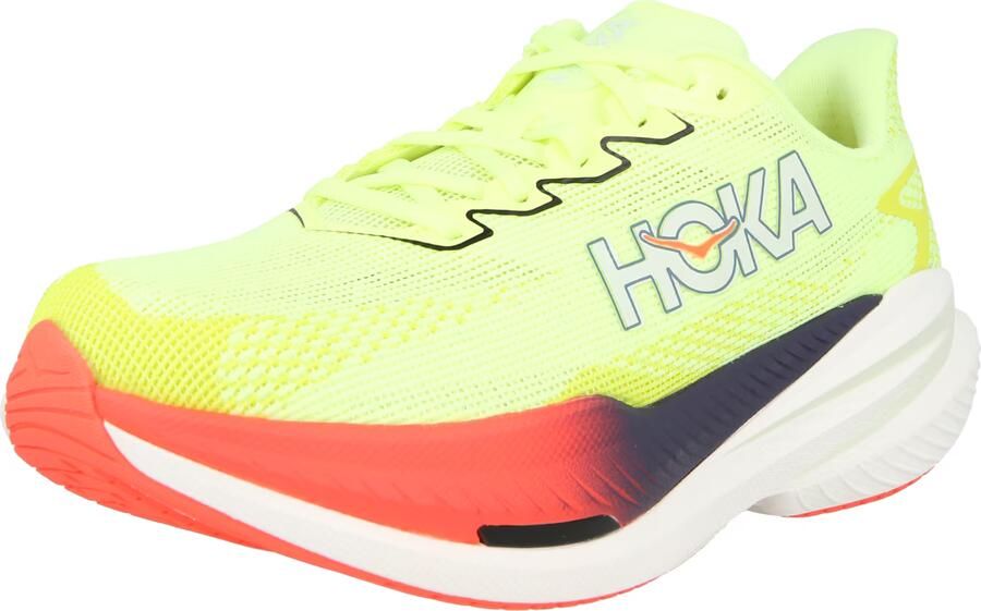 HOKA Loopschoen 'MACH X 3' neongeel zalm roze zwart wit - Foto 2