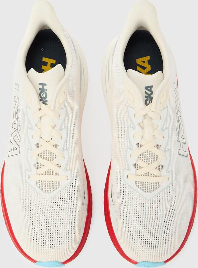 HOKA Loopschoen 'MACH X 3' pastelblauw basaltgrijs rood offwhite - Foto 4
