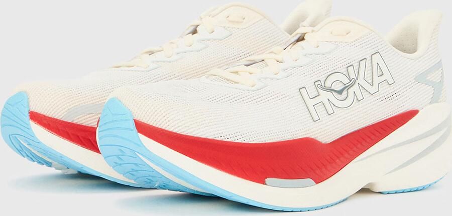HOKA Loopschoen 'MACH X 3' pastelblauw basaltgrijs rood offwhite - Foto 5
