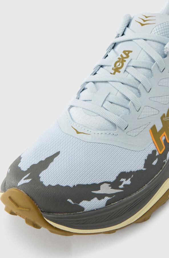 HOKA Loopschoen 'Torrent 4' lichtblauw mosterd grijs oranje - Foto 4