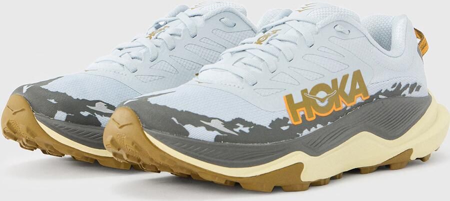 HOKA Loopschoen 'Torrent 4' lichtblauw mosterd grijs oranje - Foto 6