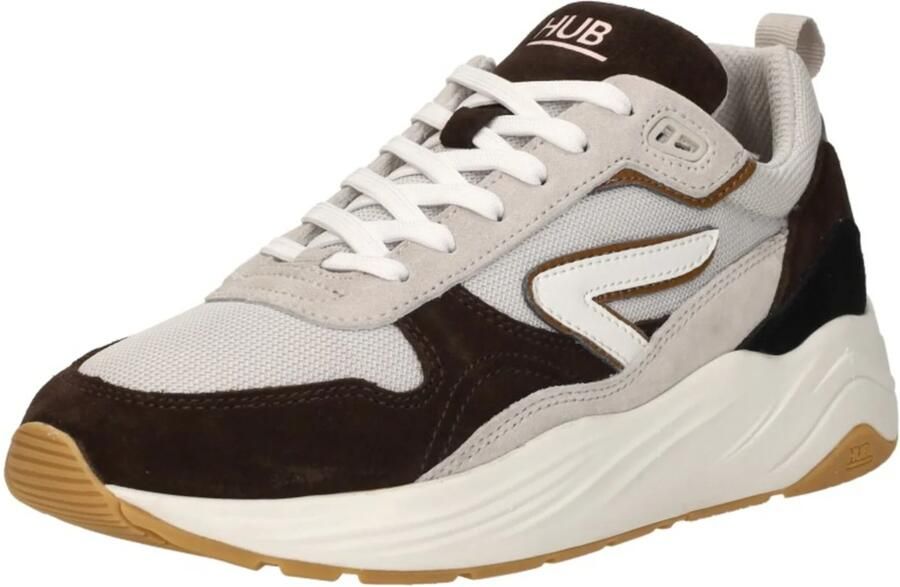 Hub Heren Lage sneakers Chunky zool Glide Bruin Suède - Foto 7