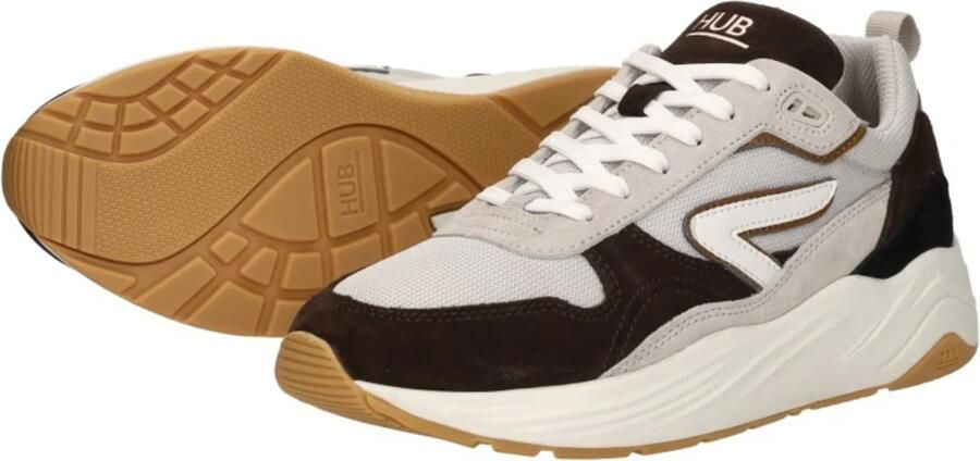 Hub Heren Lage sneakers Chunky zool Glide Bruin Suède - Foto 15