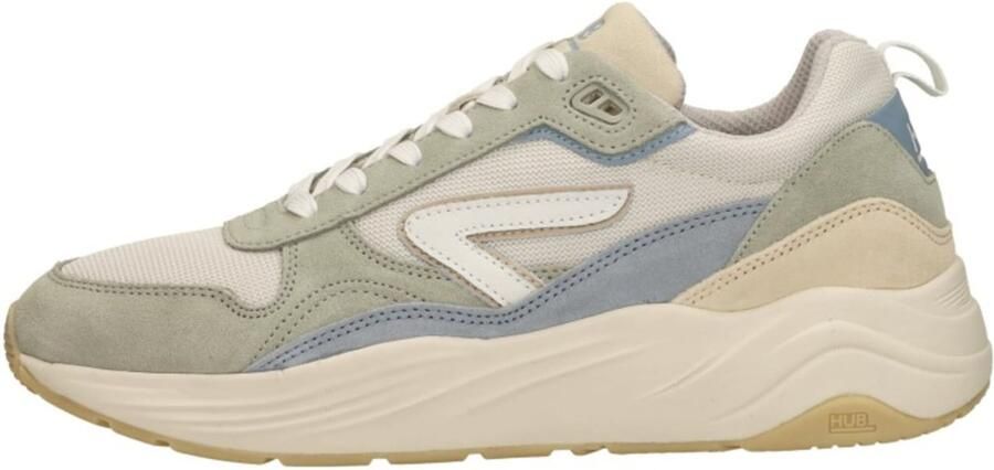 HUB Glide chunky suède sneakers lichtgroen beige - Foto 5