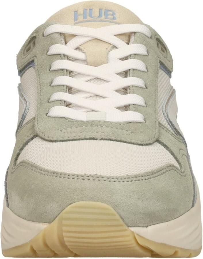HUB Glide chunky suède sneakers lichtgroen beige - Foto 3