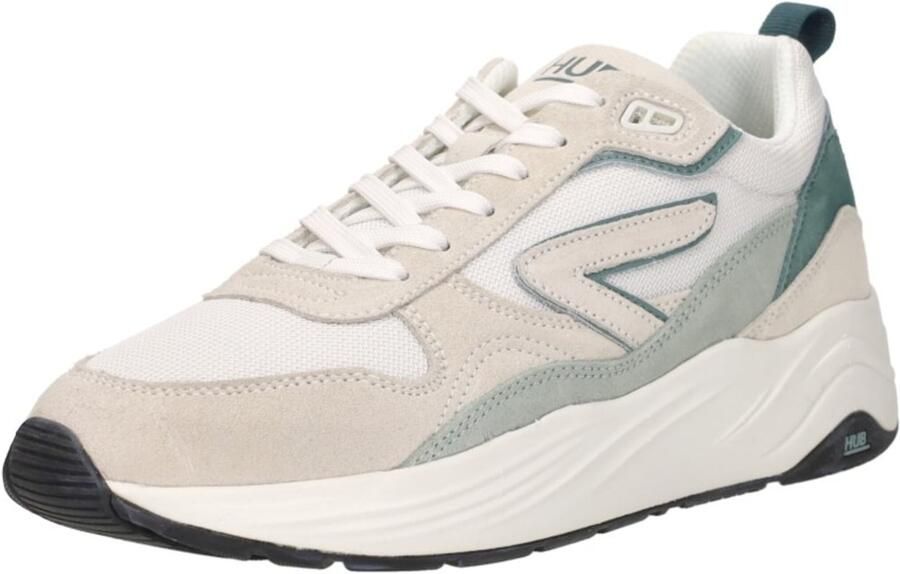 HUB Glide chunky suède sneakers beige groen - Foto 13