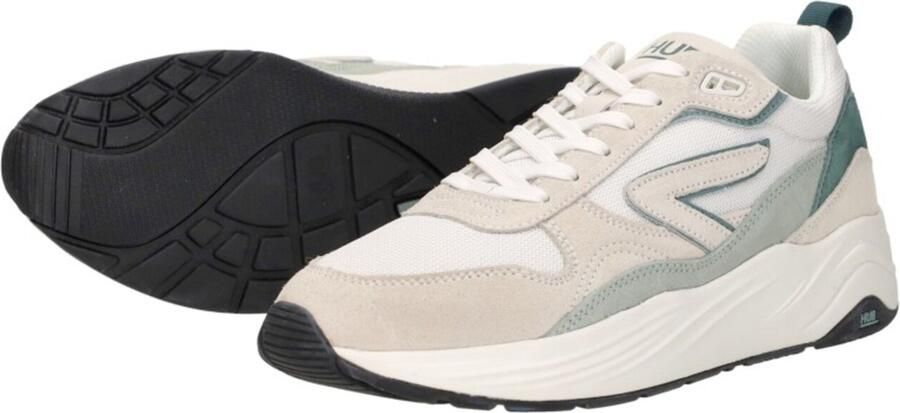 HUB Glide chunky suède sneakers beige groen - Foto 14